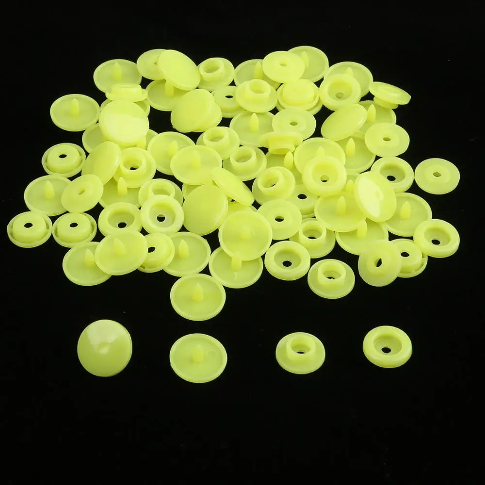 Fluorescence Yellow 20 комплектов T5 12 мм круглые пластиковые защелки Кнопки Застежки пододеяльник лист кнопка аксессуары для одежды для детской одежды Зажимы - Цвет: Fluorescence Yellow