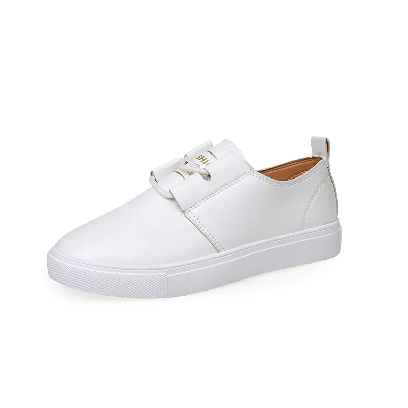 CHAISHOU 2019 Women's Spring New round head PU lace-up flower casual shoes platform small white student sports B-297 | Обувь