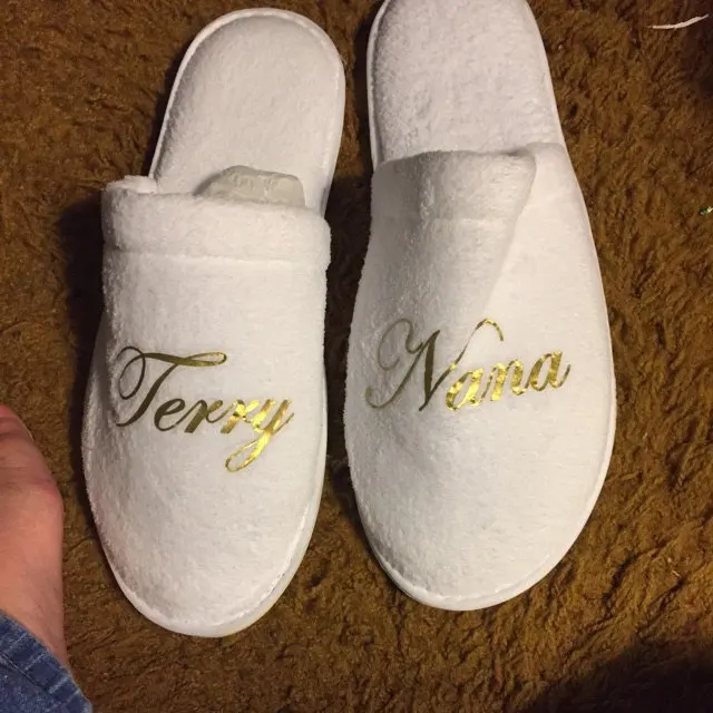 Индивидуальные свадебные тапочки для невесты подружки шлепанцы с закрытым