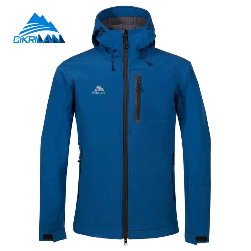 Осенне зимняя спортивная мягкая куртка для улицы мужские ветрозащитные
