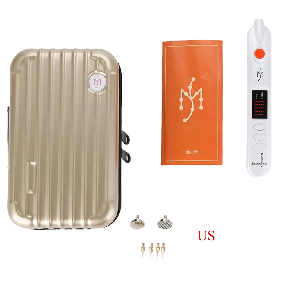 US Plug Ручка для удаления морщин, моль, Татто, для лица, ионический инструмент, антивозрастной, для кожи лица, темное Пятнистое перо, профессиональный уход за косметикой - Цвет: US Plug