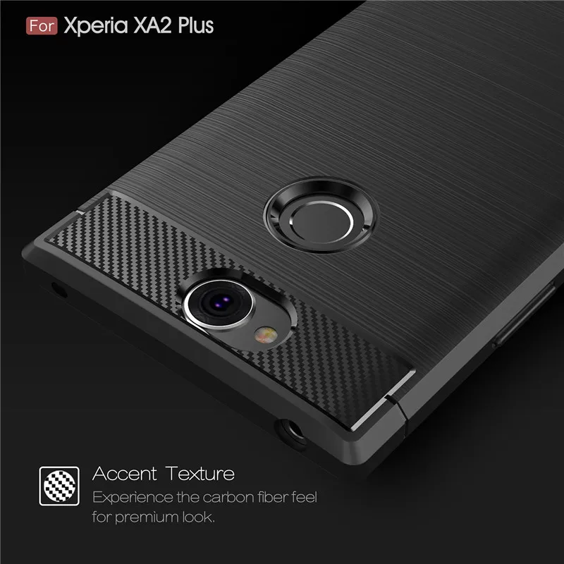 BSNOVT For Sony Xperia XA2 Plus Cover Shockproof Silicone Brushed Phone Bumper Back Case Fundas 6.0&quot |
