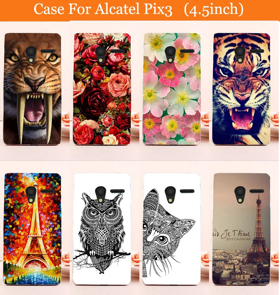 Модный чехол типа сделай сам painited защитный для Alcatel One Touch pixi 3 4 5 дюймов 4027X 4027D 4028A