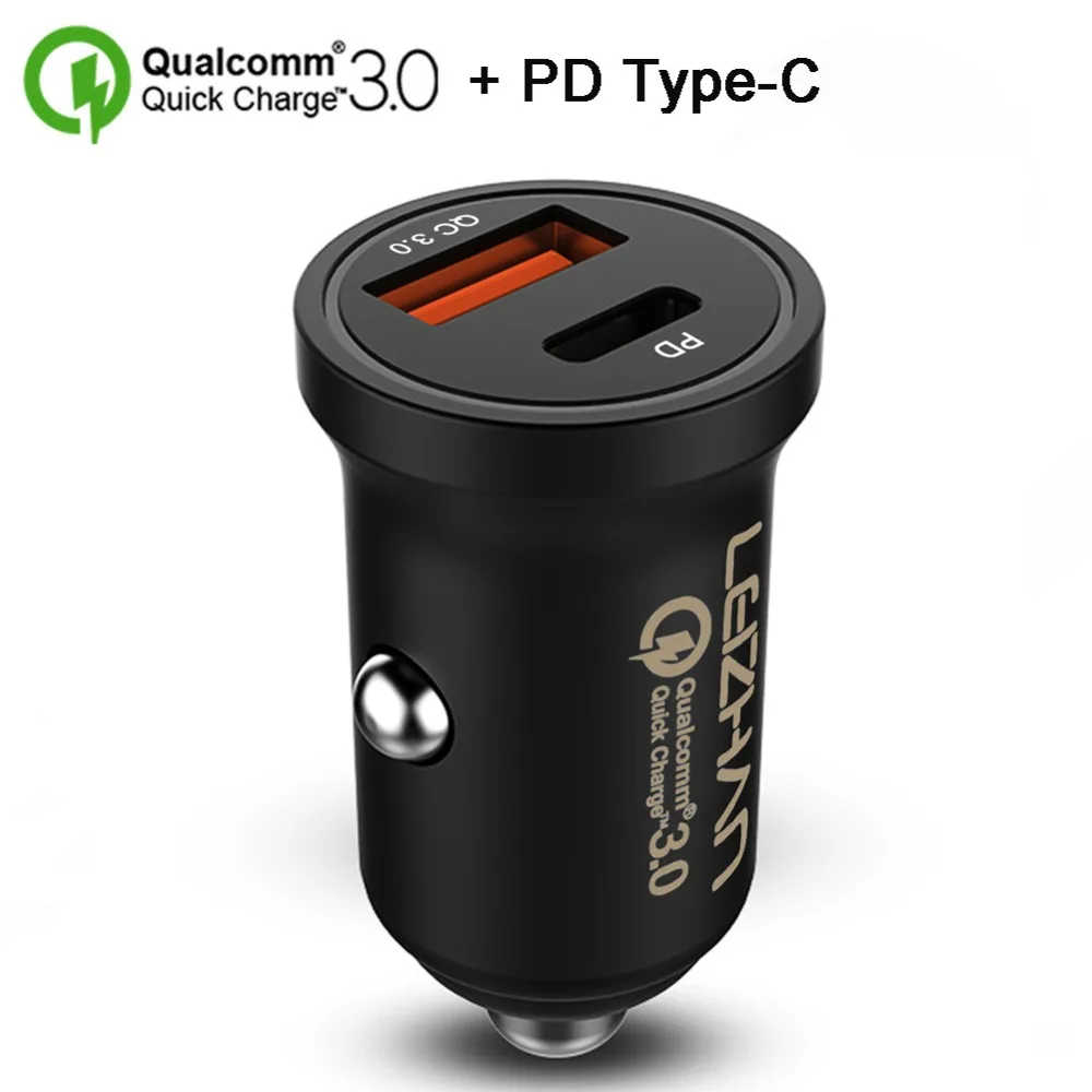 LEIZHAN USB C автомобильное зарядное устройство PD 4 0 тип c быстрая зарядка QC3.0 быстрое