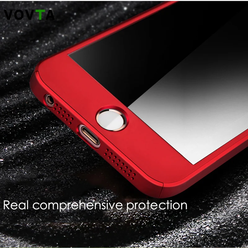 Чехол VOVTA на 360 градусов для iphone 5s 5 SE чехол из закаленного стекла телефона |