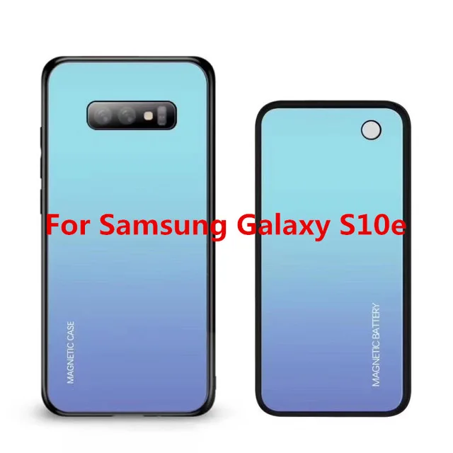 Blue For Galaxy S10e 5000 мАч для samsung Galaxy S10 Plus S10e внешний аккумулятор зарядное устройство для samsung Galaxy S10 беспроводной магнитный чехол для зарядного устройства - Цвет: Blue For Galaxy S10e