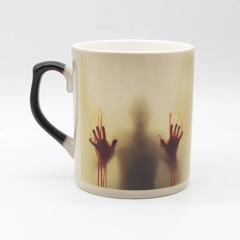 Кофейная кружка меняющая цвет зомби Термочувствительная чайная чашка подарок с