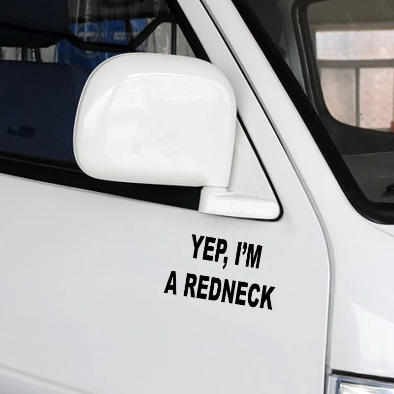 QYPF 15 9 см * 1 Забавный &quotYEP I'M A REDNECK&quot креативный автомобильный Стайлинг наклейка