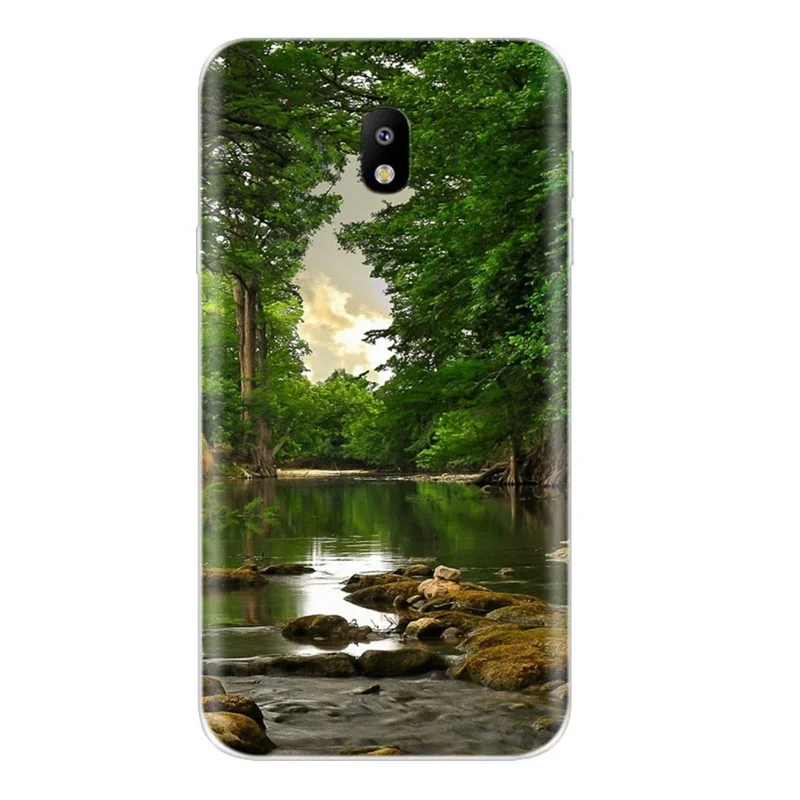 Case For Samsung Galaxy J5 2017 J530F Cover Blade Coloful Soft TPU Silicone fundas Leaf Painted Design Y003 |