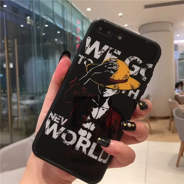 Мультяшный цельный протектор экрана из закаленного стекла для iPhone 7 8 X XR XS Max 6 6s Plus защитная пленка+ стеклянный чехол для телефона