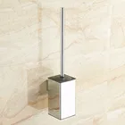 Ершик для унитаза из нержавеющей стали 304, черный, для ванной комнаты, чистящая щетка с держателем, с настенным креплением