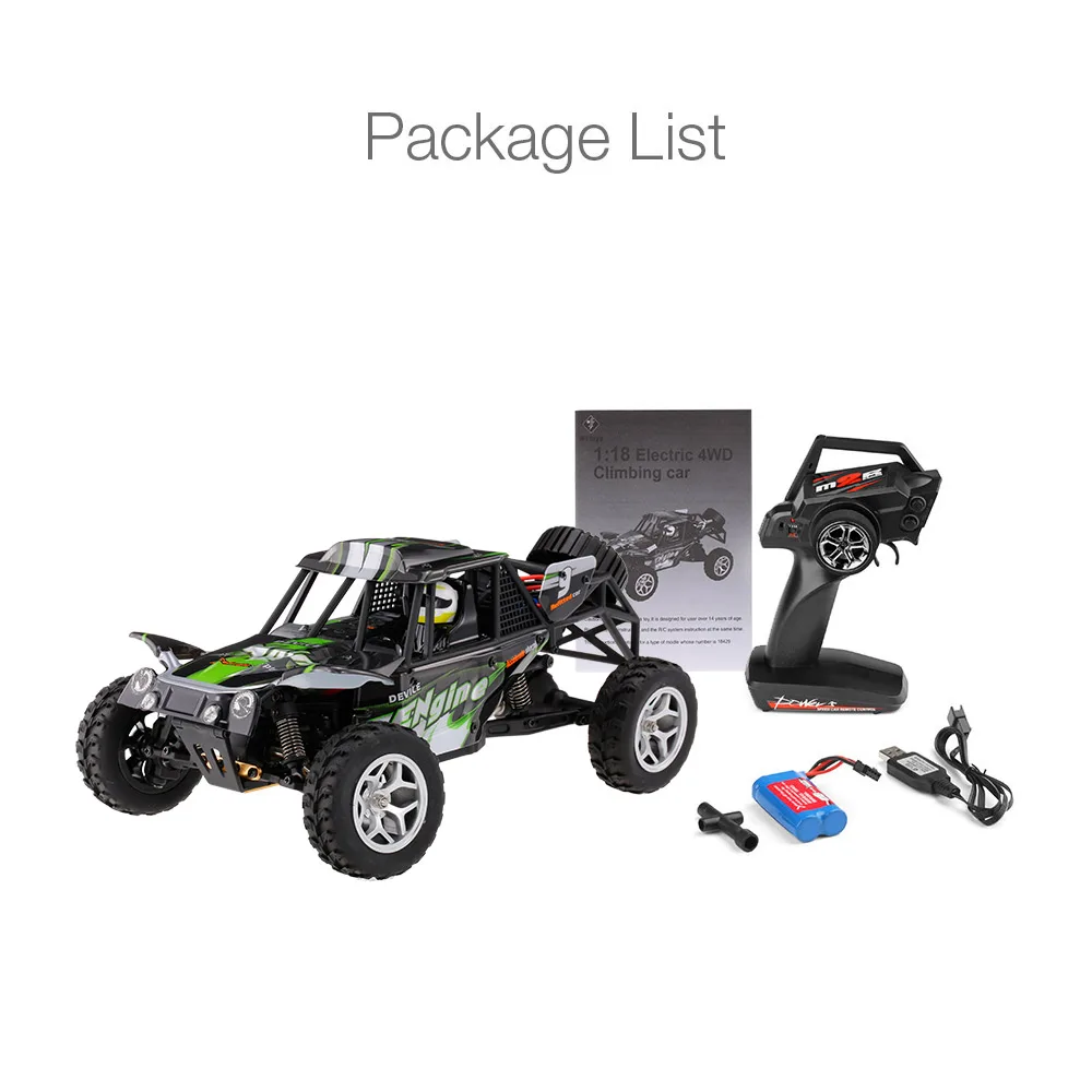 WLtoys автомобиль 18429 2 4G Радиоуправляемый масштаб 1:18 полноприводный