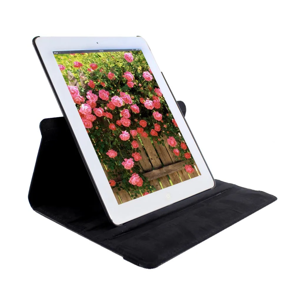 Gligle 360 Rotation stand leather case cover for iPad 2/3/4 tablet protective 1pcs/Lot +screen film+touch pen Free shipping | Компьютеры и