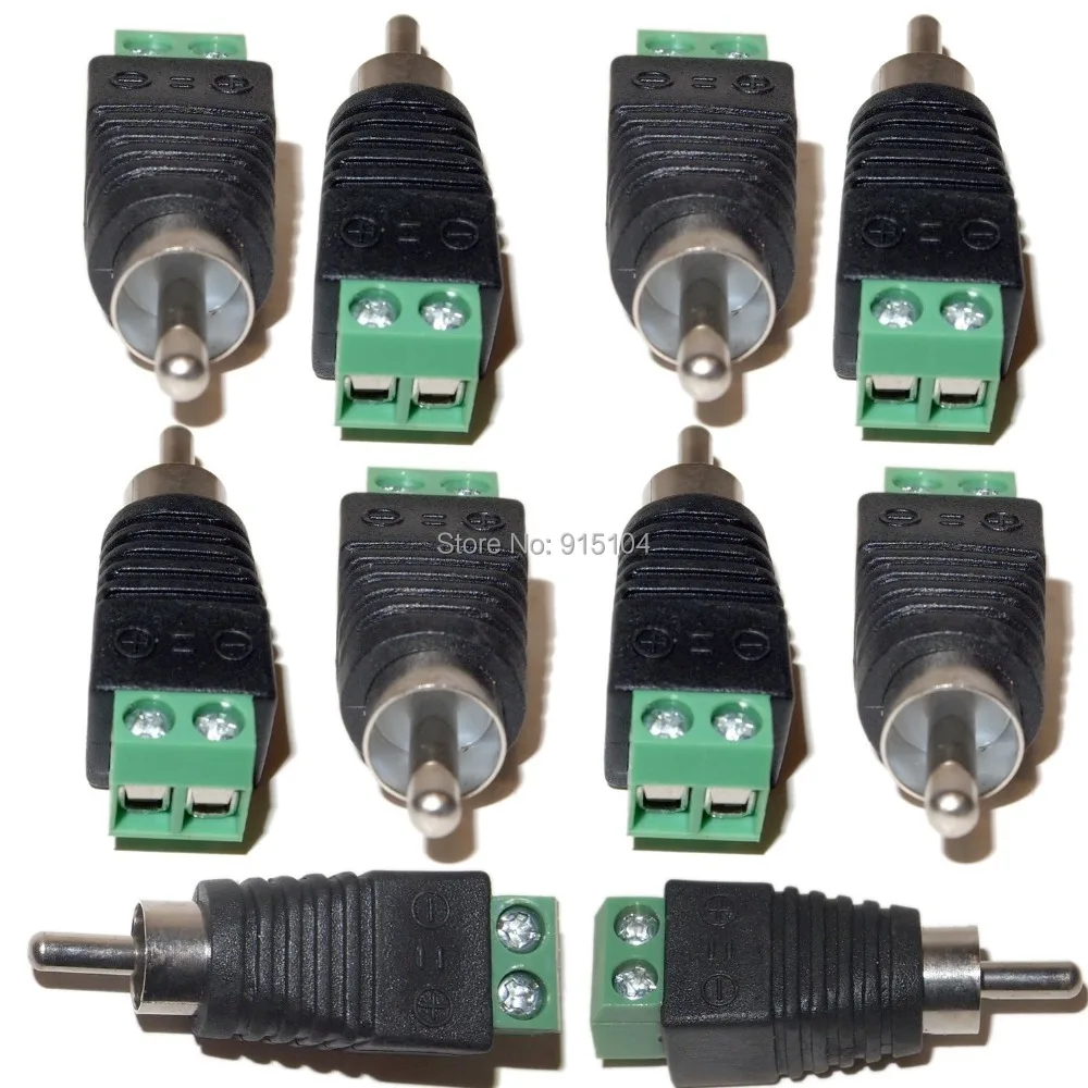 10 шт./лот UTP Cat5 Cat6 кабель Phono RCA штекер к AV винтовой терминал Аудио Видео разъем CCTV