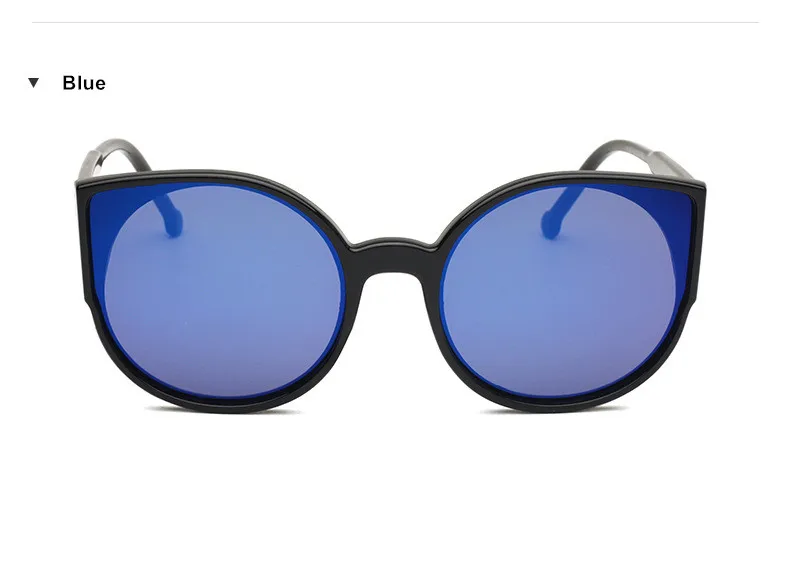 Blue Cat Eye Солнцезащитные очки женские Брендовая дизайнерская обувь мода покрытие зеркало сексуальные Cateye Защита от солнца Очки для женщин UV400 Женская Очки - Цвет линз: Blue
