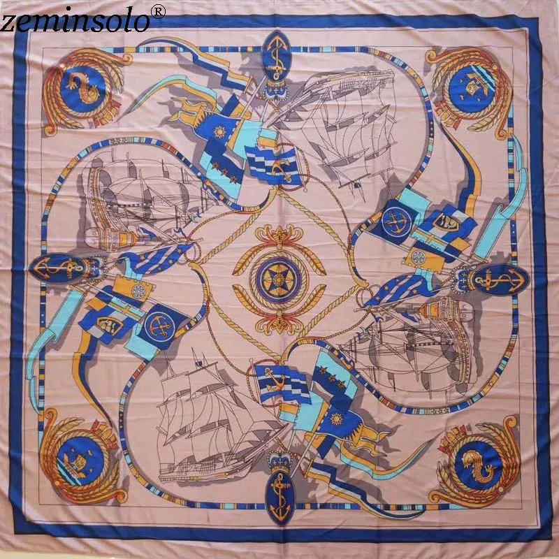 Хаки Шелковый шарф женские Большие шали палантины хиджабы с принтом модные квадратные шарфы Echarpes Foulards Femme палантины бандана 130*130 см - Цвет: Хаки