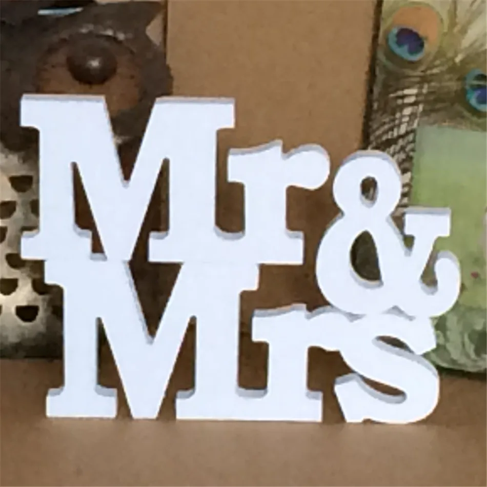 BHomify 3pcs/set Vintage Mr Mrs Letters for Wedding Decoration Table Sign Top Present Decor Valentine's Day | Дом и сад