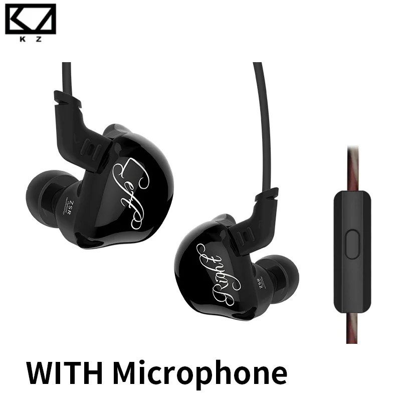 Новый KZ ZSR 2BA + DD блок гибридные наушники вкладыши сабвуфер стерео Спортивная