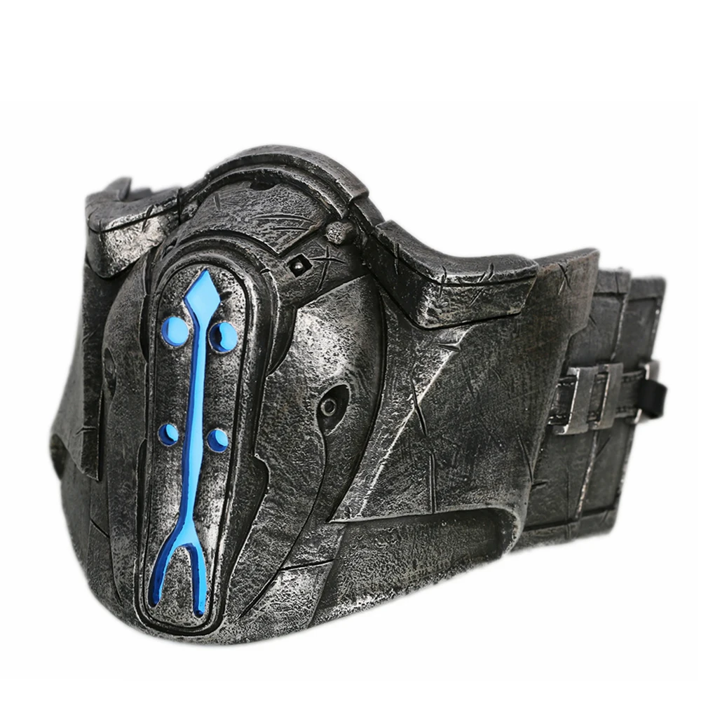 Маска для косплея Mortal Kombat Sub Zero аксессуары реквизит из серой смолы полулица маски