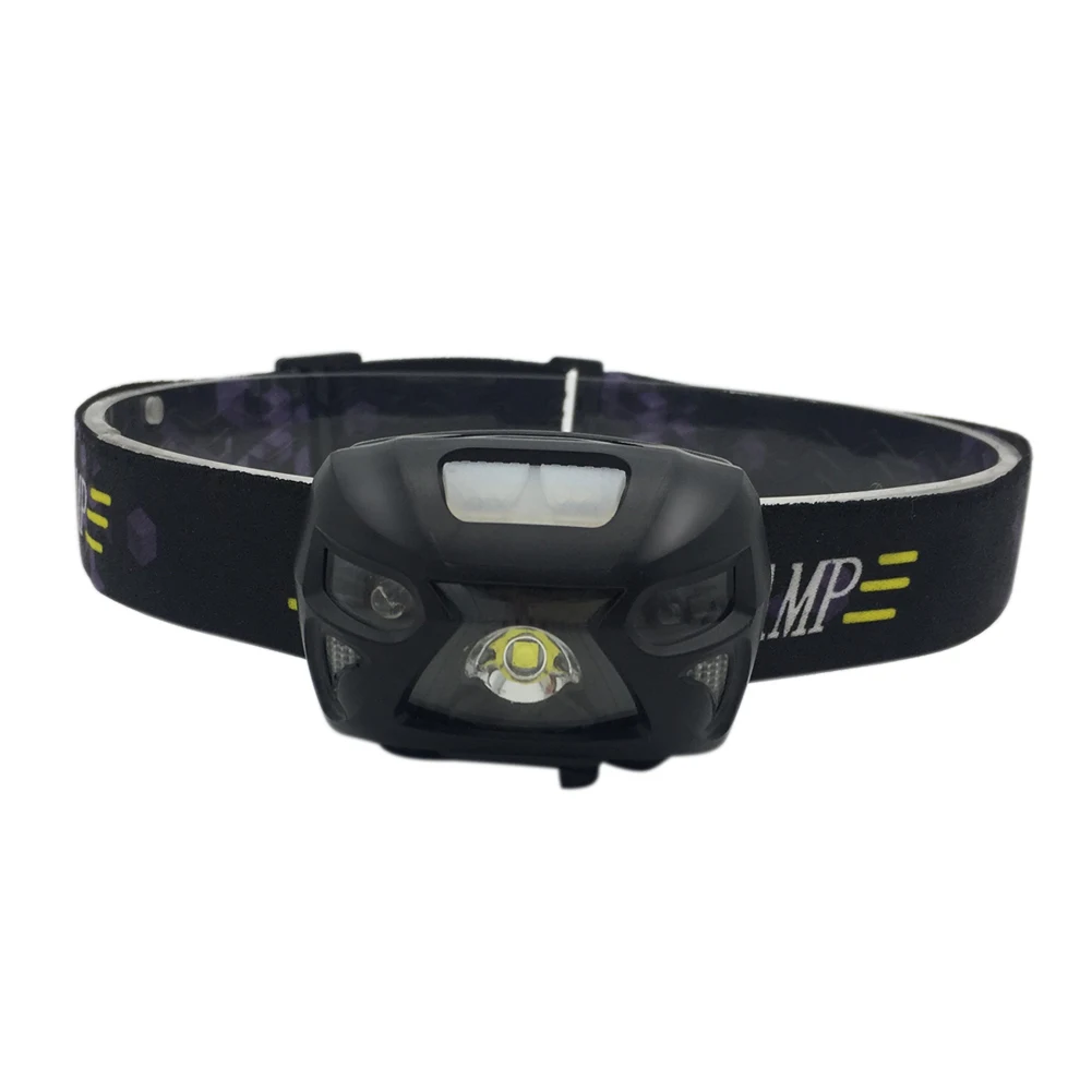 Горячая светодиодная фара USB Перезаряжаемый датчик предупреждение красный свет