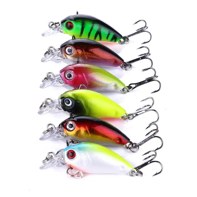 15pcs/lot 4g Crankbait Fishing Lure set swimbait hard bait Minnow Wobblers Bionic Artificial bait Mini Crazy Crank Lure minnow
