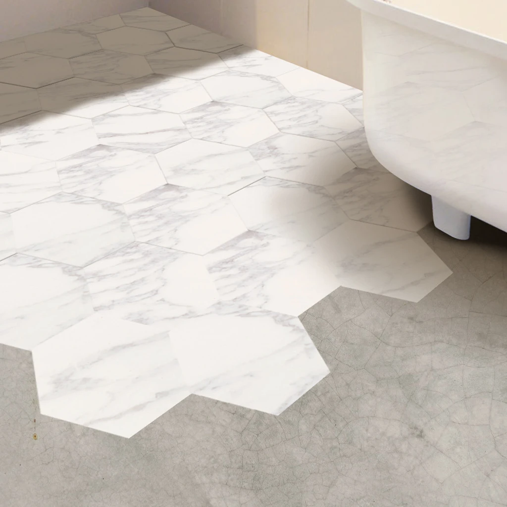 Новинка водостойкая напольная плитка для ванной комнаты наклейка клейкая ПВХ