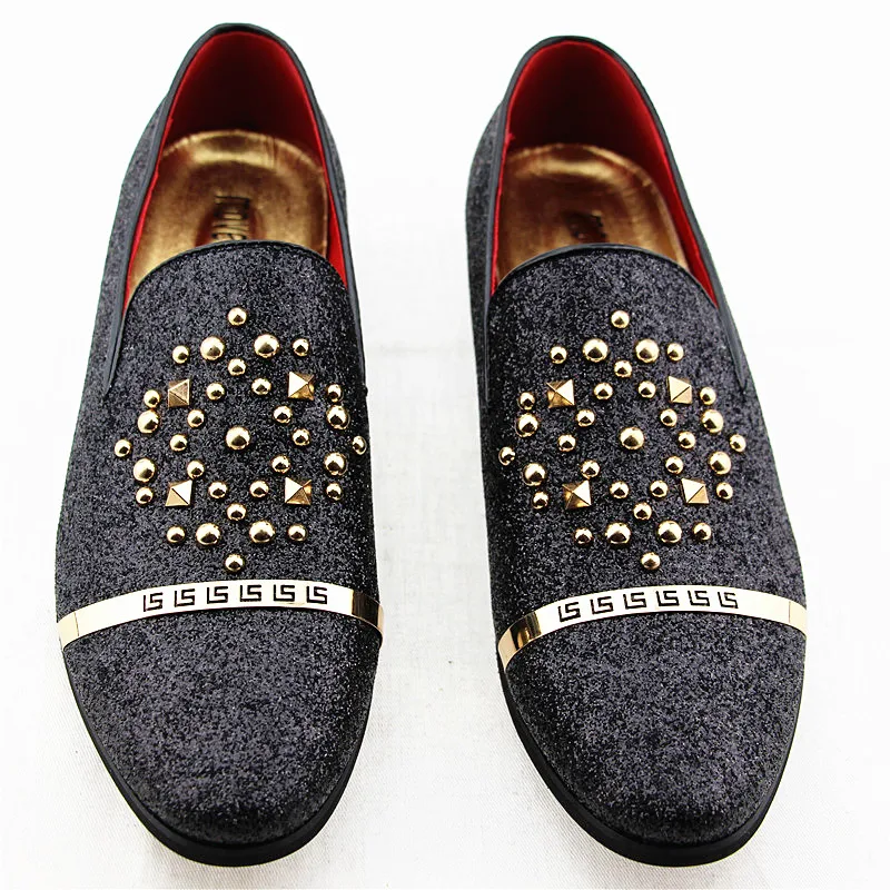 Movechain/Новинка Мужские модные повседневные лоферы на открытом воздухе блестящие