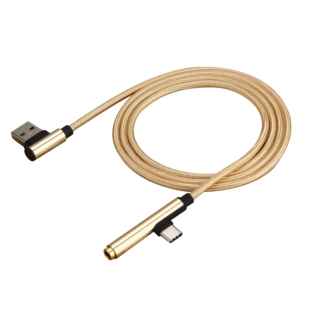 2 в 1 90 градусов USB 3 Тип C до 5 мм разъем аудио 0 штекер зарядный адаптер кабель для