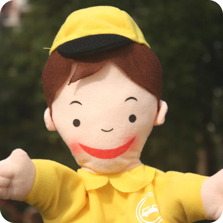driver 1pc plush puppets lawyer driver stewardess teacher doctor waitress kindergarten profession character role story infant toy - Цвет: driver