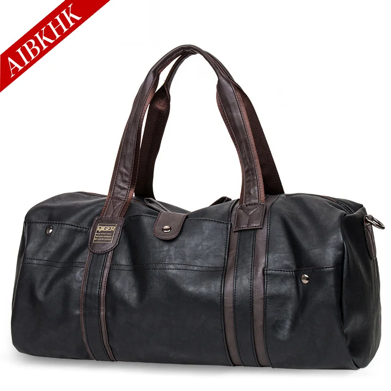 Дорожные Сумки из искусственной кожи для мужчин вместительные портативные