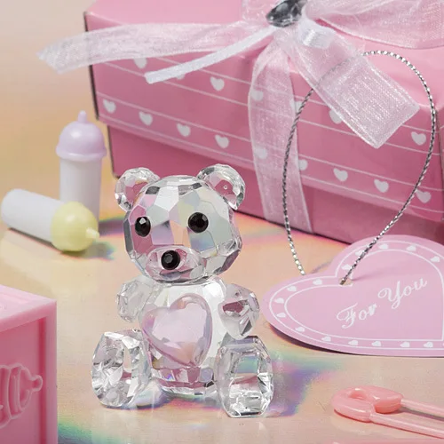 

Хрустальный Мишка Тедди Baby Shower подарки на свадьбу 100 шт./лот детский подарок сувенир
