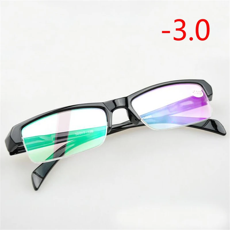 Myopia 300 Для мужчин Для женщин Близорукость очки короткий взгляд очки-половинки в оправе с голубым покрытием диоптрий очки-1,00-1,50-2,00-2,50-3,00-3,50-4,00 - Цвет оправы: Myopia 300