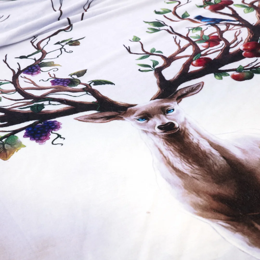 Cilected Elk Семейные печатные пледы одеяло для дивана кровать цветочный Moose животных