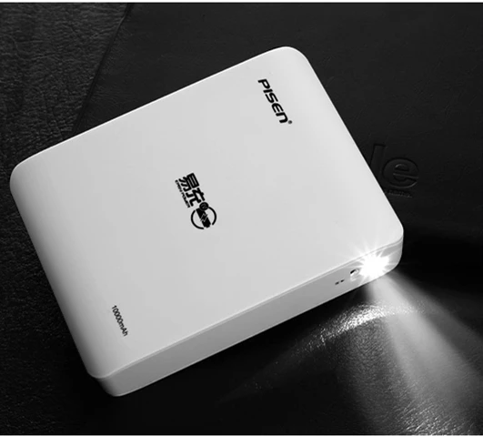 Pisen 10000mah портативное зарядное устройство для мобильного c LED Светодиодном