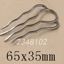 Gun Black 65x35mm 5 шт./лот, ретро Расческа с 4 зубами, аксессуары для волос, серебряная/Золотая цветная Шпилька, Винтажная заколка для волос, ювелирное изделие - Окраска металла: Gun Black 65x35mm