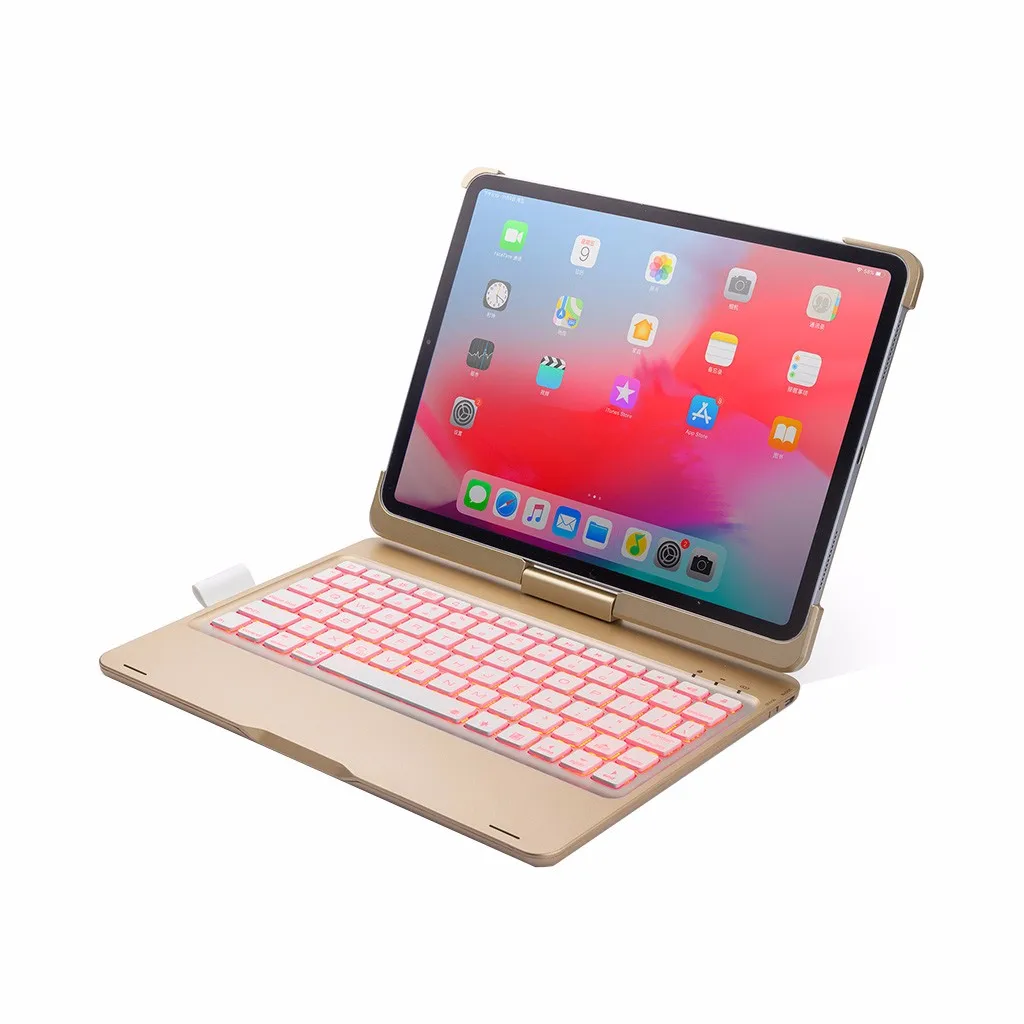 Новинка 2018 iPad Pro 11 дюймов Чехол клавиатура с Bluetooth подсветкой смарт чехол