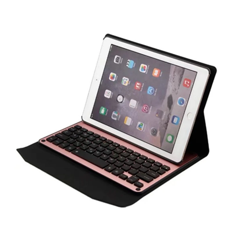 Для iPad 9 7 2017 A1822 алюминиевая панель Съемная Беспроводная Bluetooth клавиатура чехол из