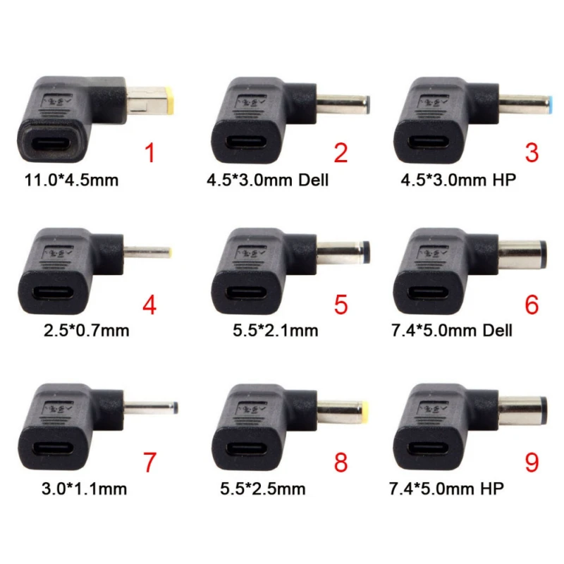 Разъем адаптера питания для ноутбука Dc штекер usb type C Женский к универсальному