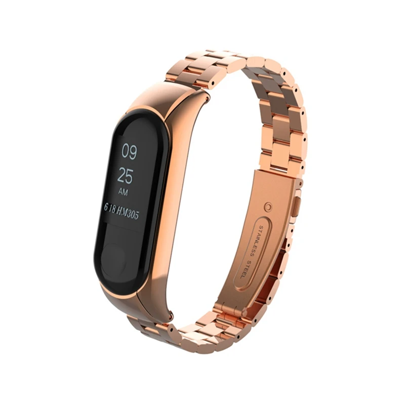 Нержавеющая сталь Ремешок сменные часы ремни для сяо mi band 3 металлические часы ремешок для умного браслета mi band 3