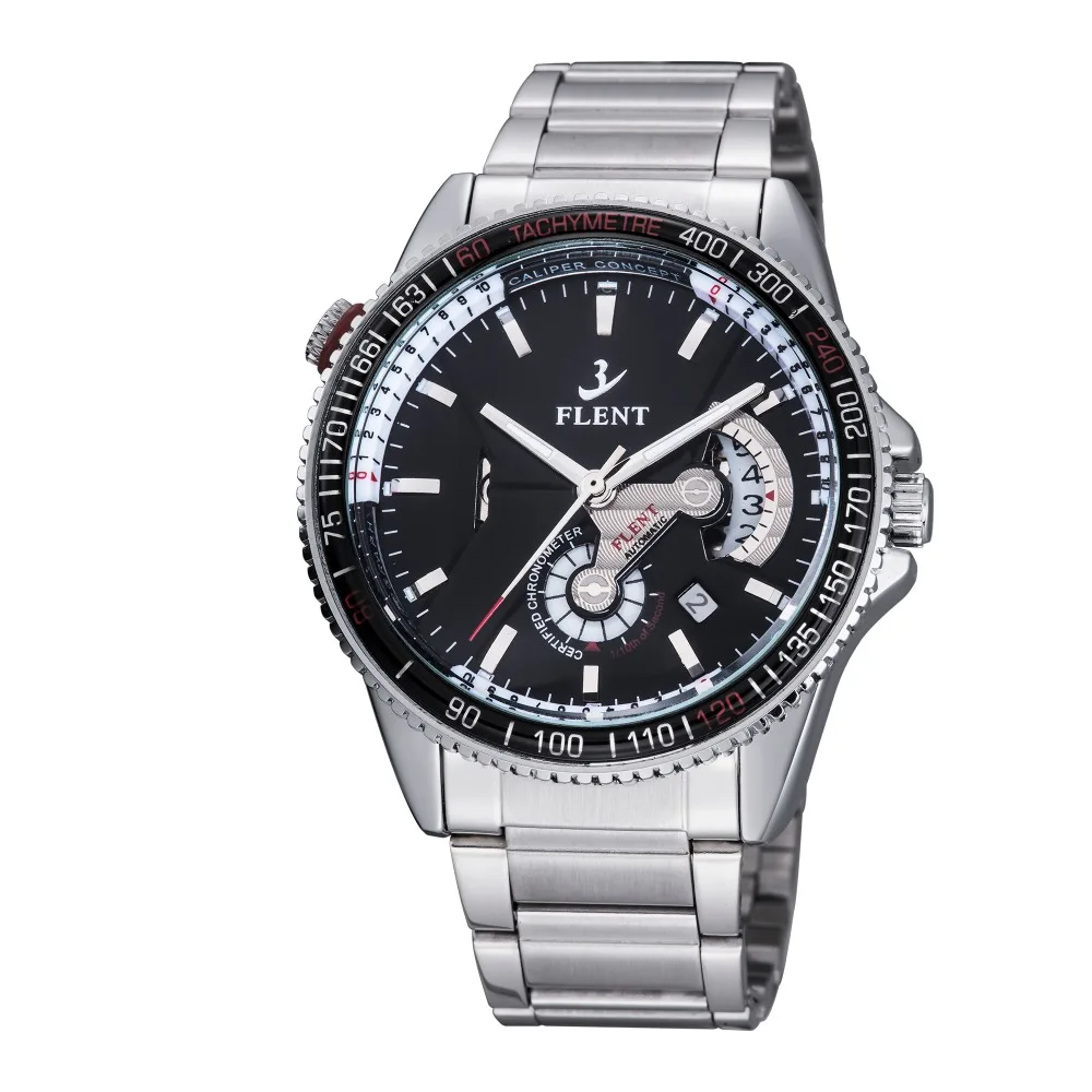 Мужские автоматические аналоговые наручные часы с календарем и автоподзаводом