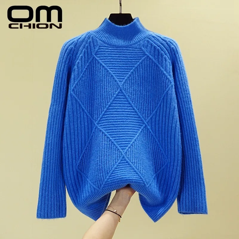 OMCHION Sueter Mujer 2018 осенне-зимний кашемировый свитер с высоким воротником Женский