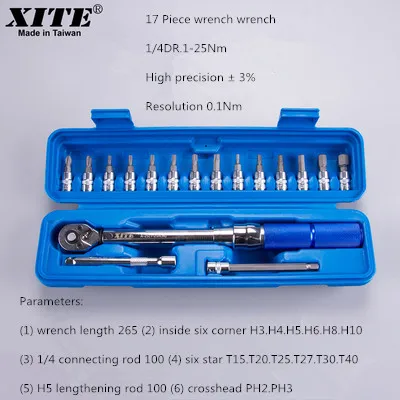 Тайваньский импортированный XITE предустановленный торсионный ключ регулируемый гаечный ключ 1-25 нм килограммовый гаечный ключ для велосипеда 2-20 нм Инструменты для ремонта велосипеда