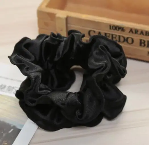 Black Новое поступление, модные женские милые большие резинки для волос, элегантные резинки для волос, красивые резинки для волос для девушек, аксессуары для волос, держатель для конского хвоста - Цвет: Black