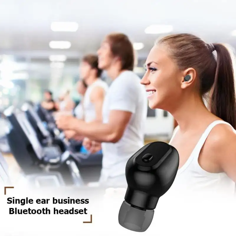 Мини одиночные наушники беспроводные Bluetooth стерео вкладыши гарнитура двойной