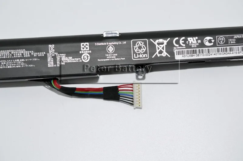 JIGU A41 X550E Оригинальный аккумулятор для ноутбука Asus A450E A450J A450JF F550D K751L X450 X450E X450J X450JF