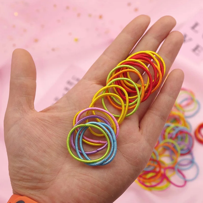 Разноцветные детские резиновые ленты 100 шт. разноцветные Эластичные аксессуары