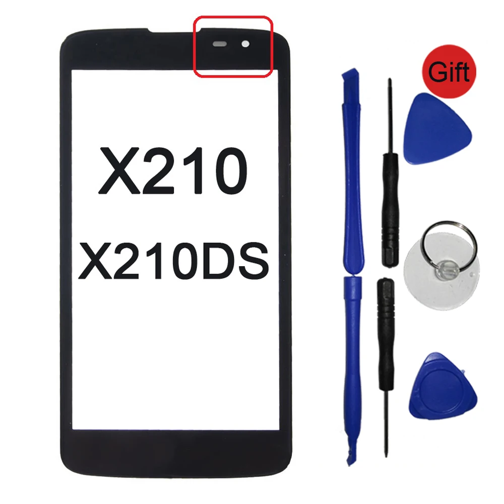 K7 сенсорный экран передней панели для LG K7 X210 X210DS LS675 дань 5 сенсорный экран сенсор ЖК-дисплей Стекло Крышка объектива TP Замена