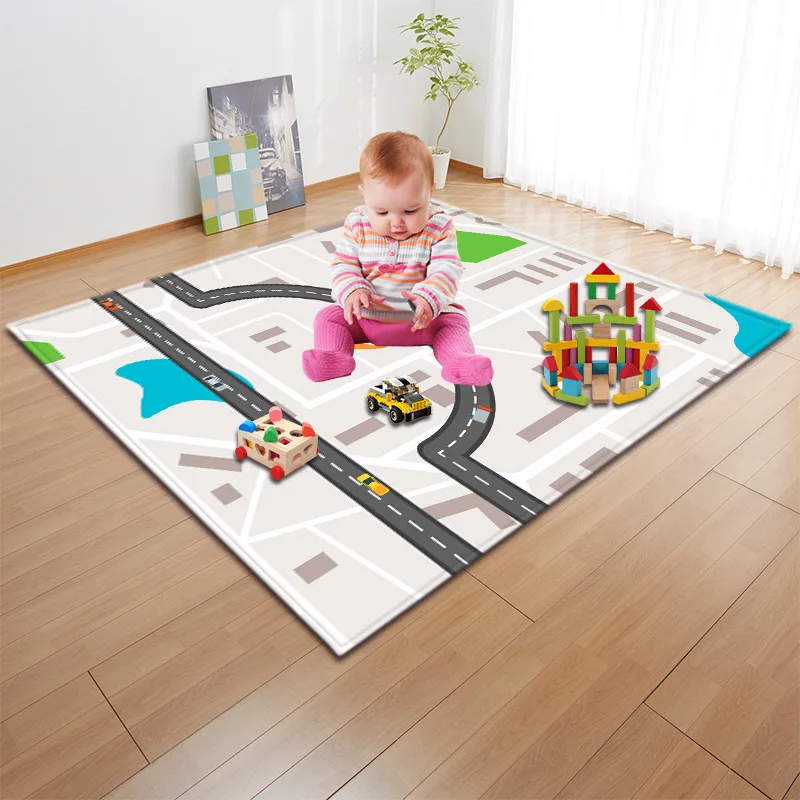 Ковер детский фланелевый в скандинавском стиле мягкий игровой коврик для