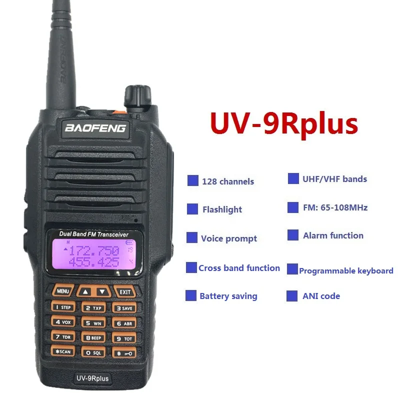 10 Вт Baofeng UV 9R PLUS двухсторонняя CB радиостанция UV9R Водонепроницаемая рация VHF UHF Ham