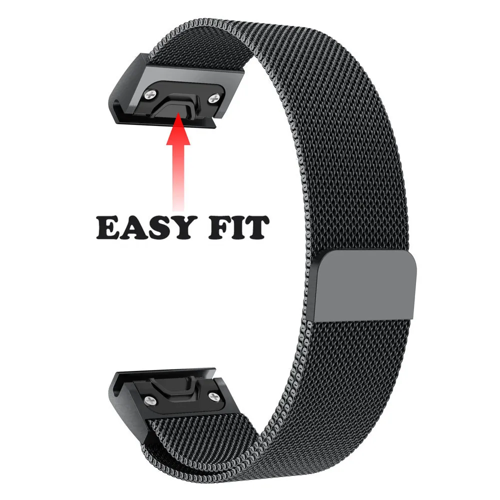 wristband Replacement Milanese Magnetic Quick Install WatchBand Strap For Garmin Fenix 5X/5X Plus Wearable Devices Aug28 | Электроника